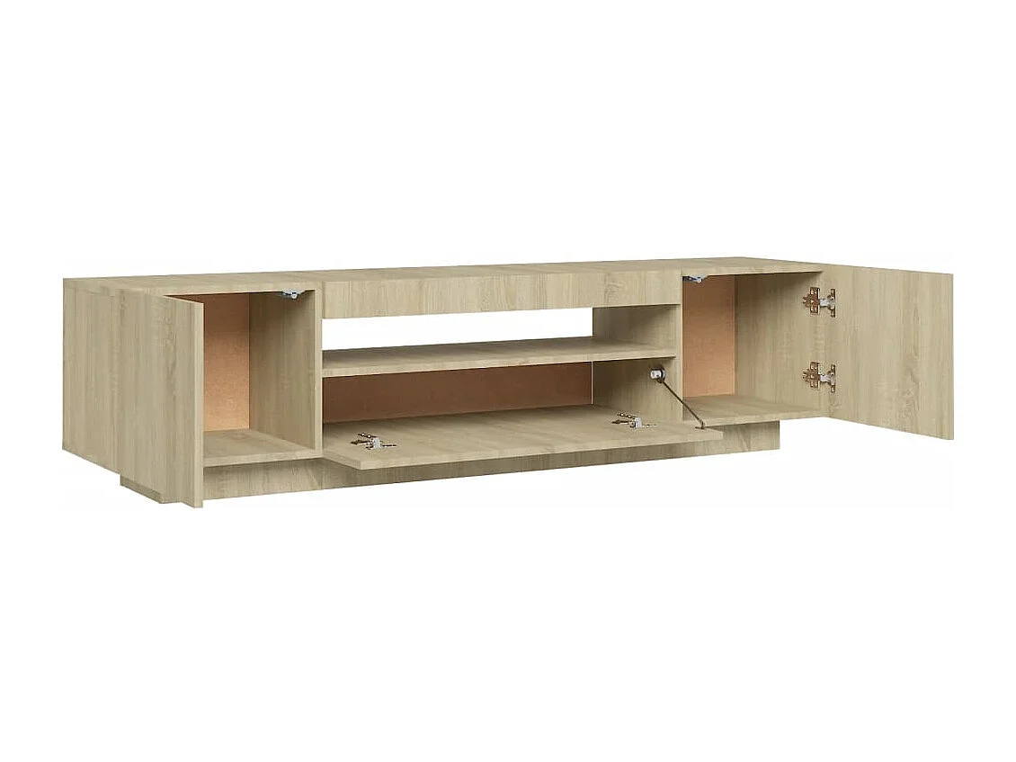 Móvel de TV com luzes LED 160x35x40 cm carvalho sonoma