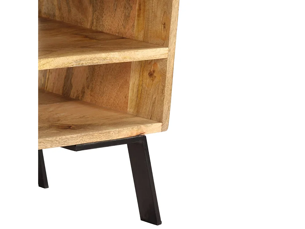 Meuble TV Bois de manguier massif 140x30x40 cm