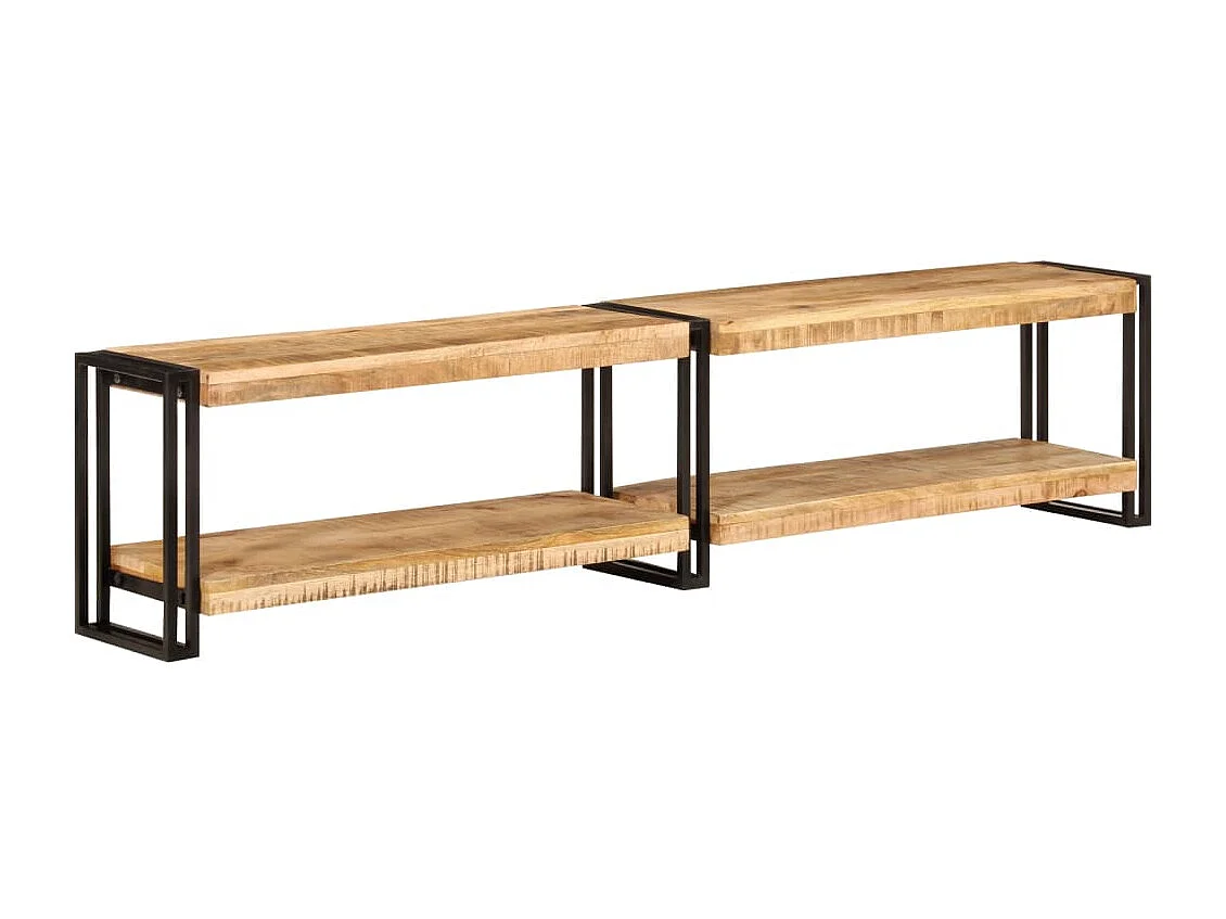 Meuble TV 180x30x40 cm bois massif de manguier