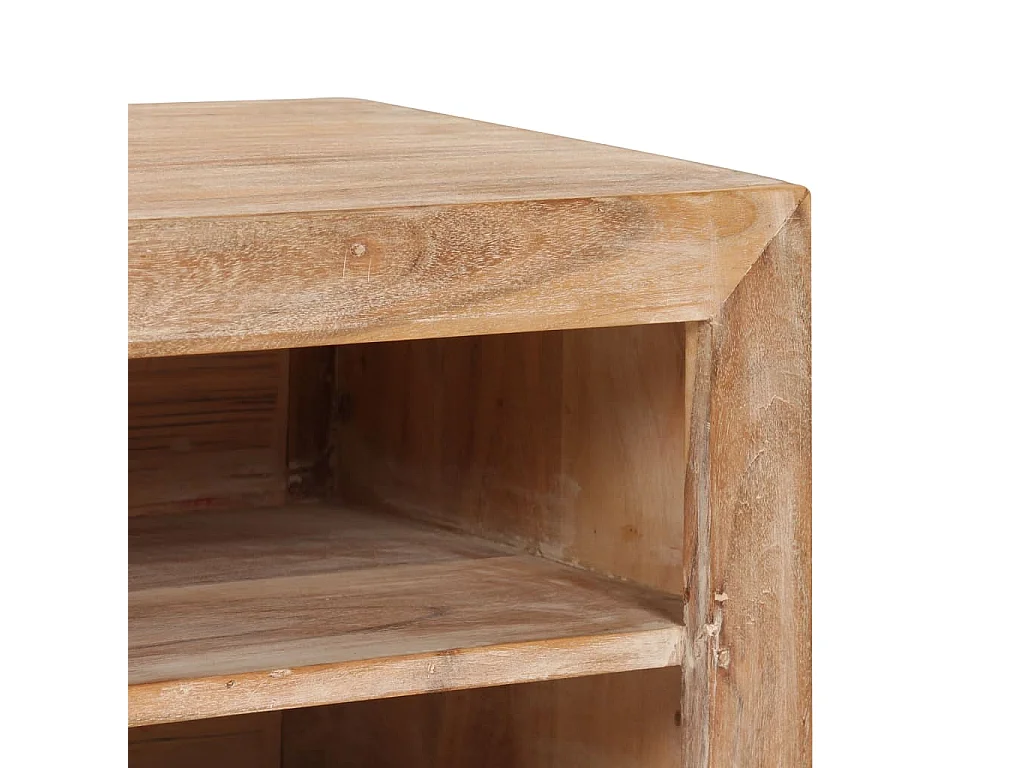 Meuble TV Bois d'acacia massif 120 x 30 x 40 cm Marron clair