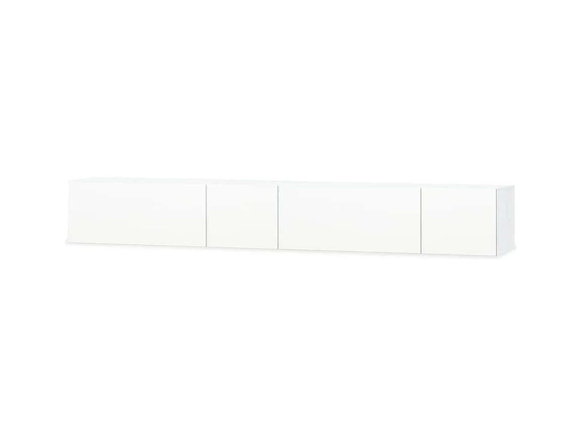 Meuble TV 2 pièces Aggloméré 120 x 40 x 34 cm Blanc brillant
