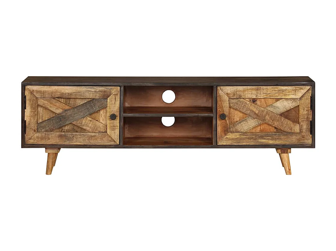 Meuble TV Bois de manguier massif 140 x 30 x 45 cm