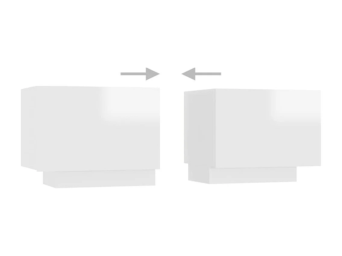 Mueble de TV madera contrachapada blanco brillo 100x35x40 cm