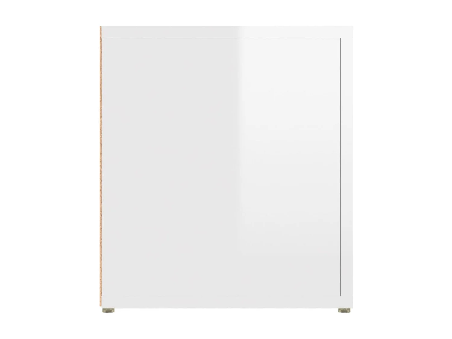 Meuble TV Blanc brillant 80x31,5x36 cm Bois d'ingénierie