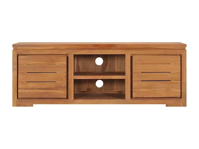 Tv-meubel 110x30x40 cm massief teakhout