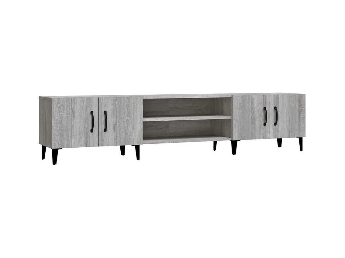 Meuble TV sonoma gris 180x31,5x40 cm bois d'ingénierie