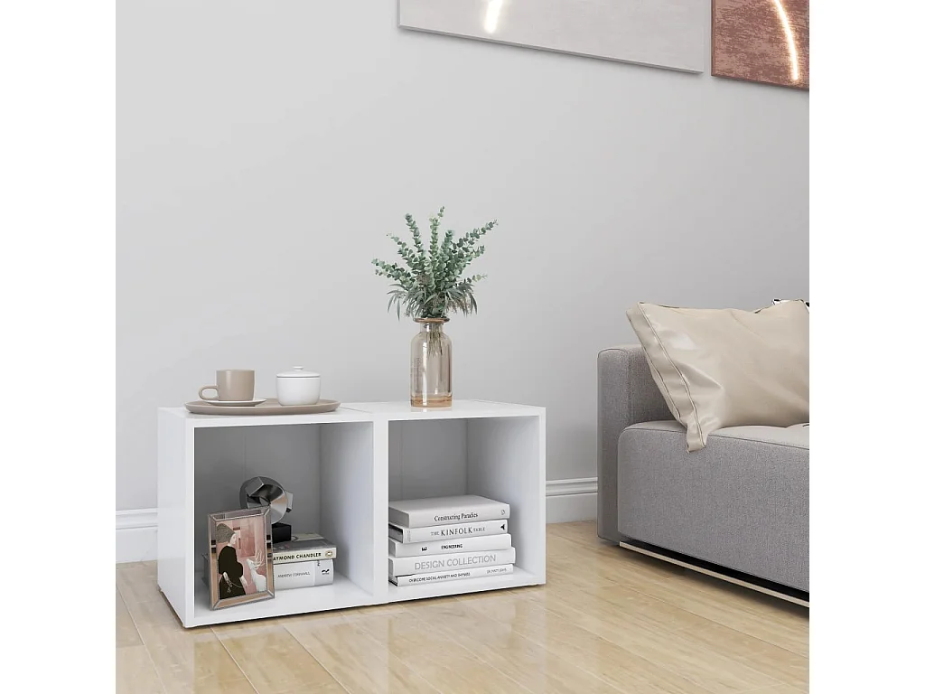 Meubles TV 2 pièces Blanc 37x35x37 cm Aggloméré