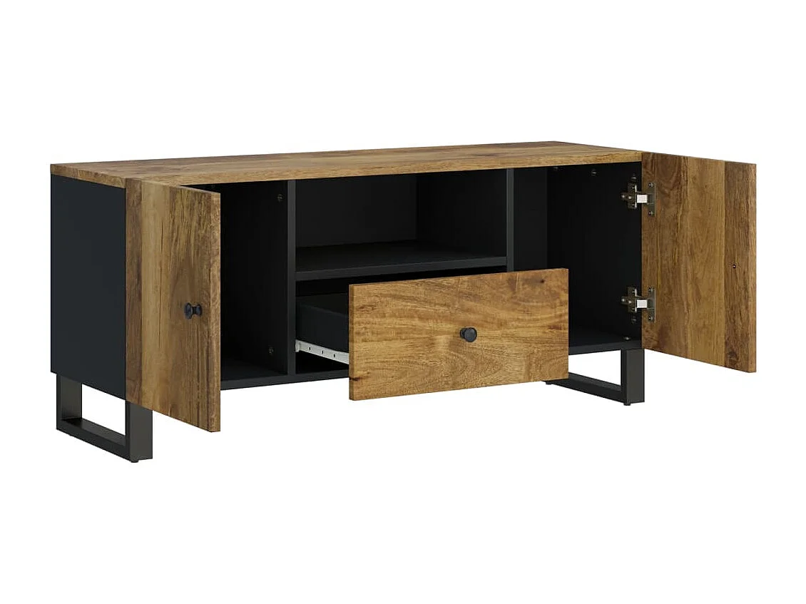Meuble TV 105x33,5x46 cm bois de manguier et d'ingénierie