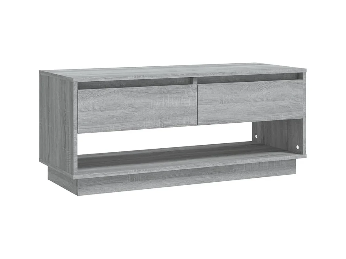 Meuble TV Sonoma gris 102x41x44 cm Aggloméré