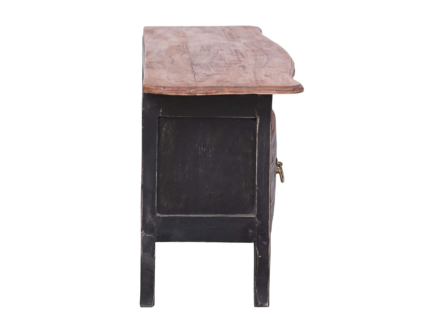 Tv-meubel 120x30x40 cm massief mahoniehout zwart