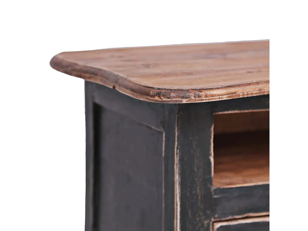 Tv-meubel 120x30x40 cm massief mahoniehout zwart