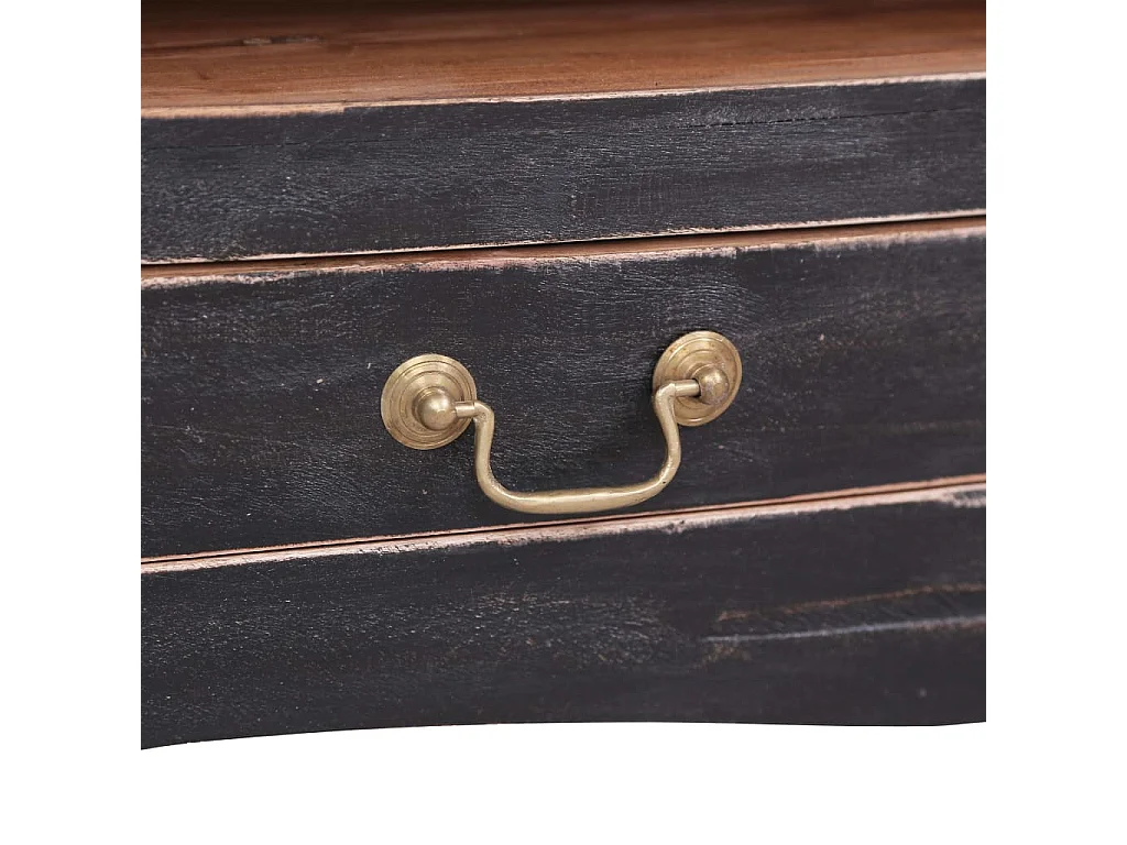 Tv-meubel 120x30x40 cm massief mahoniehout zwart