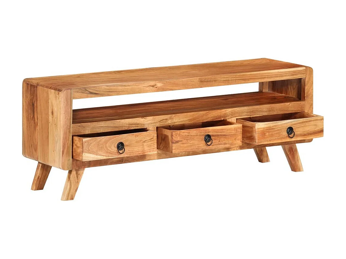 Meuble TV 110x30x40 cm Bois d'acacia massif