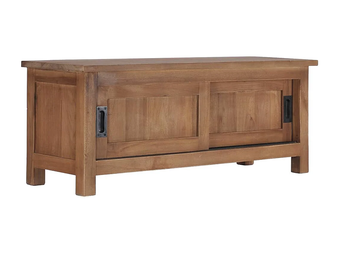 Tv-meubel 90x30x35 cm massief teakhout