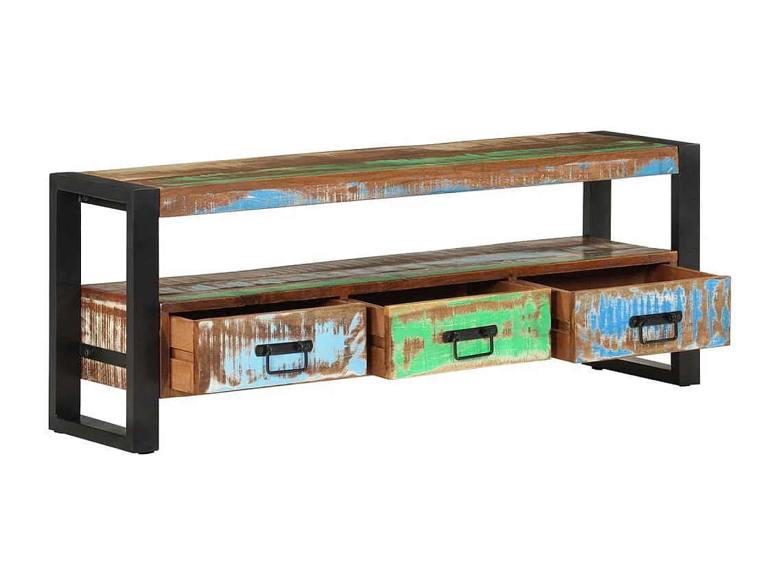 Meuble TV 120x30x45 cm Bois massif de récupération
