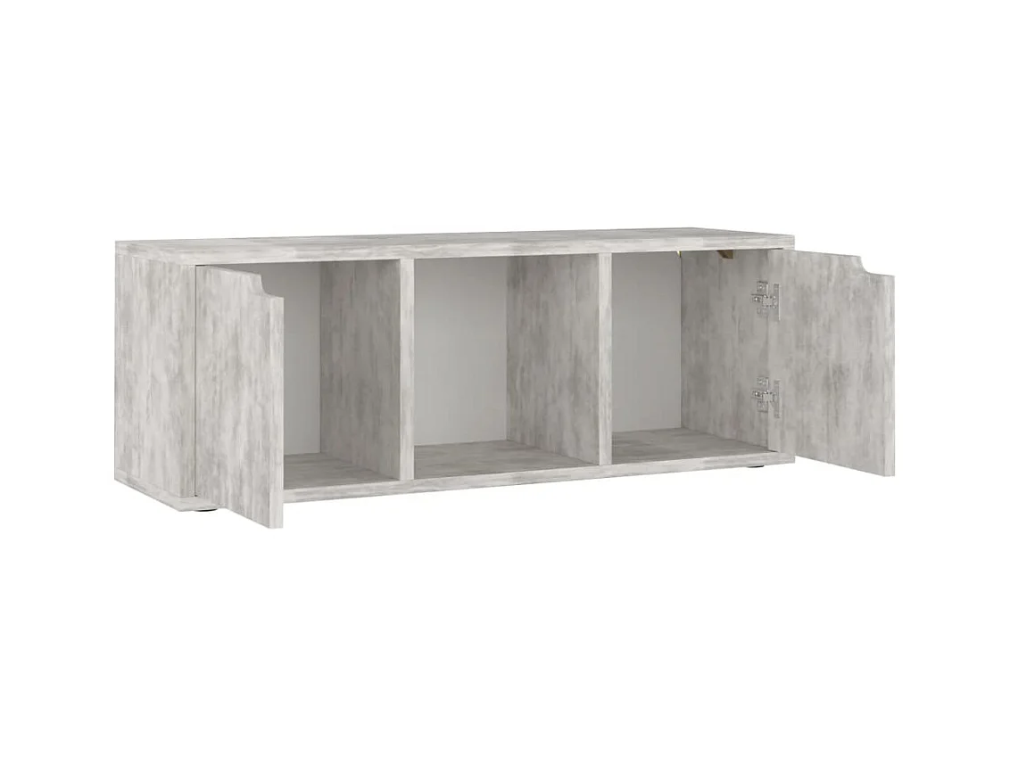 Meuble TV Béton 88,5x27,5x30,5 cm Aggloméré