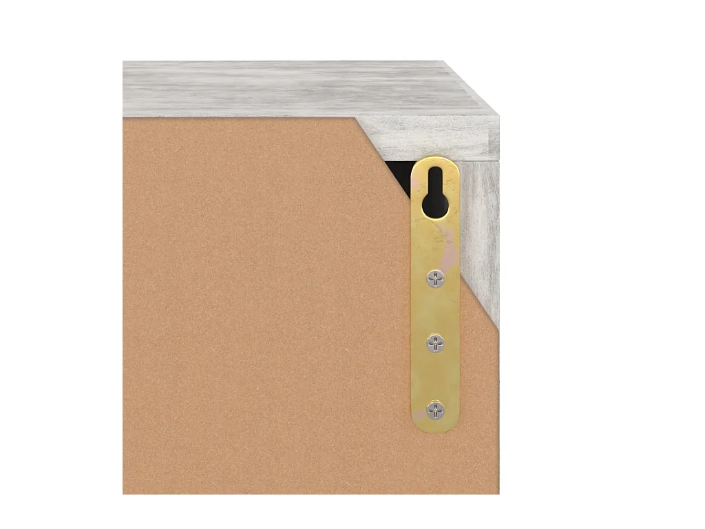 Meuble TV Béton 88,5x27,5x30,5 cm Aggloméré