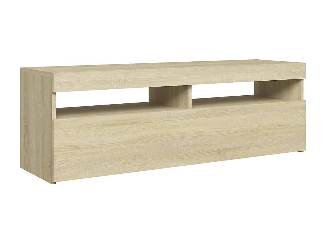 Meuble TV avec lumières LED chêne sonoma 120x35x40 cm