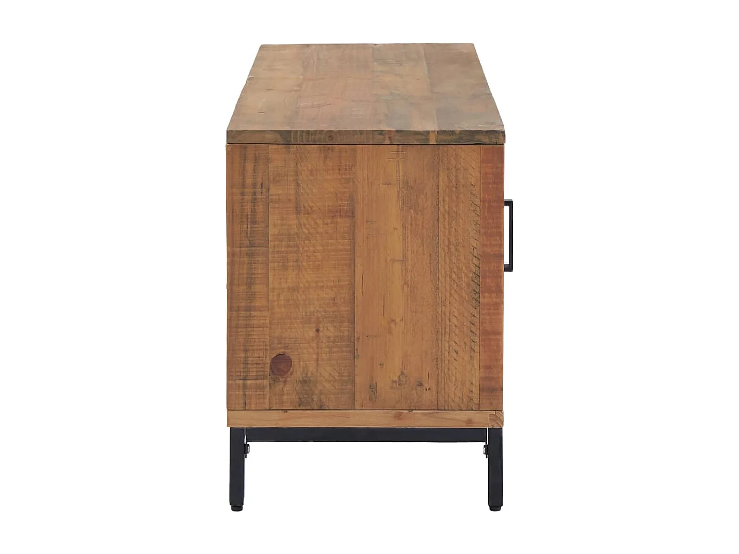 Mueble para TV madera maciza pino reciclada marrón 110x35x48 cm