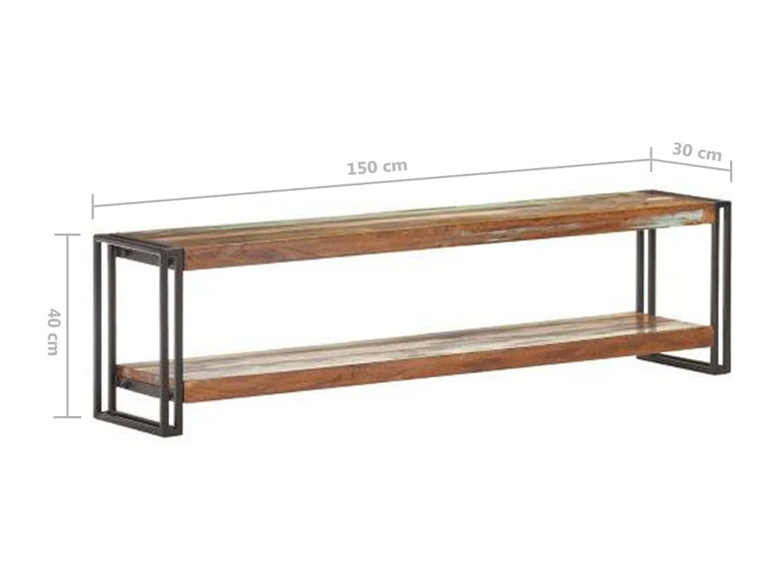 Meuble TV 150x30x40 cm Bois de récupération massif
