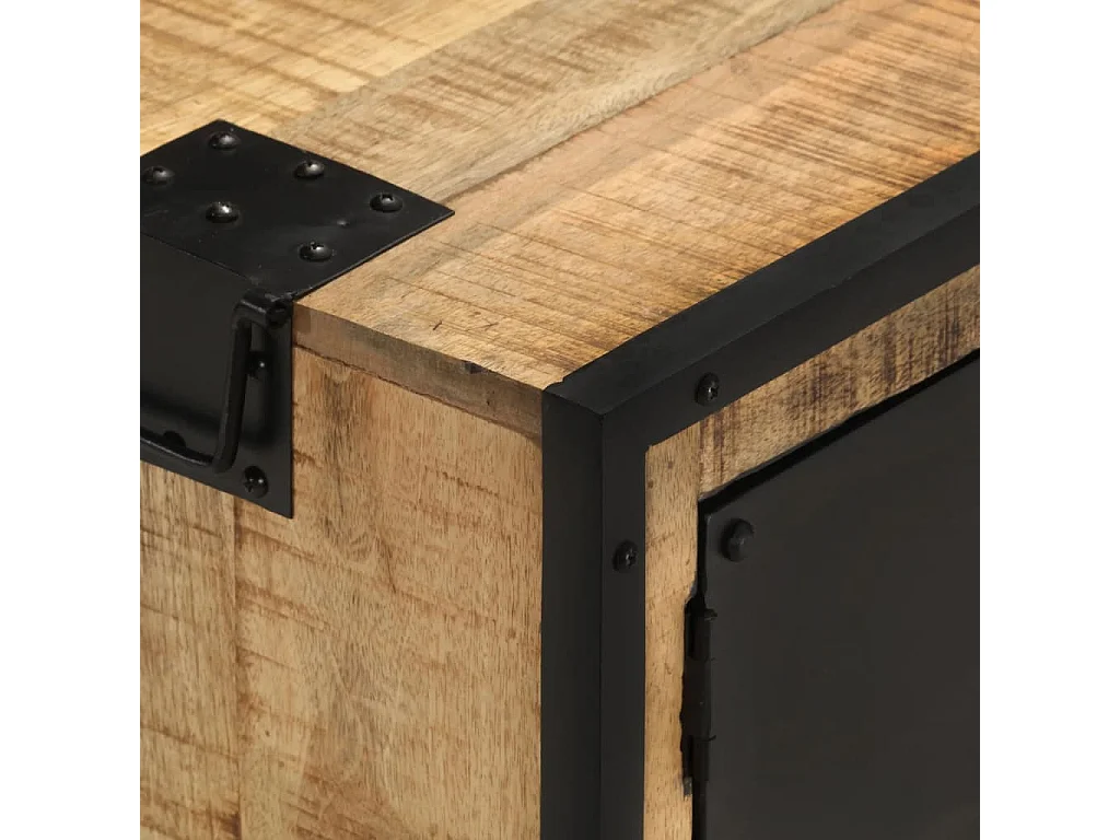 Móvel de TV 110x31x46 cm madeira de mangueira áspera