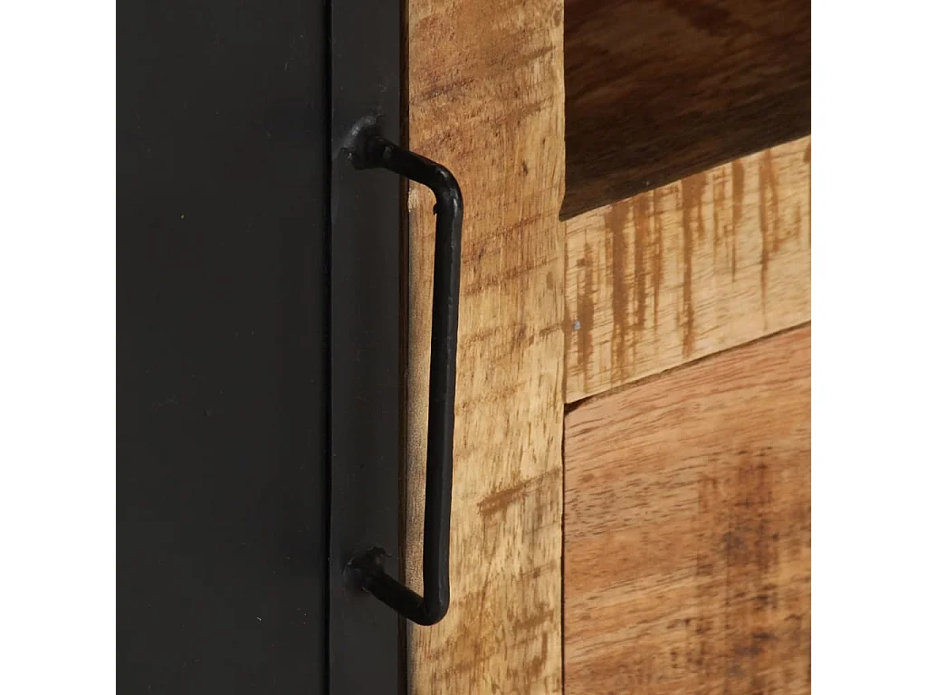Mueble para TV de madera maciza de mango rugosa 110x31x46 cm