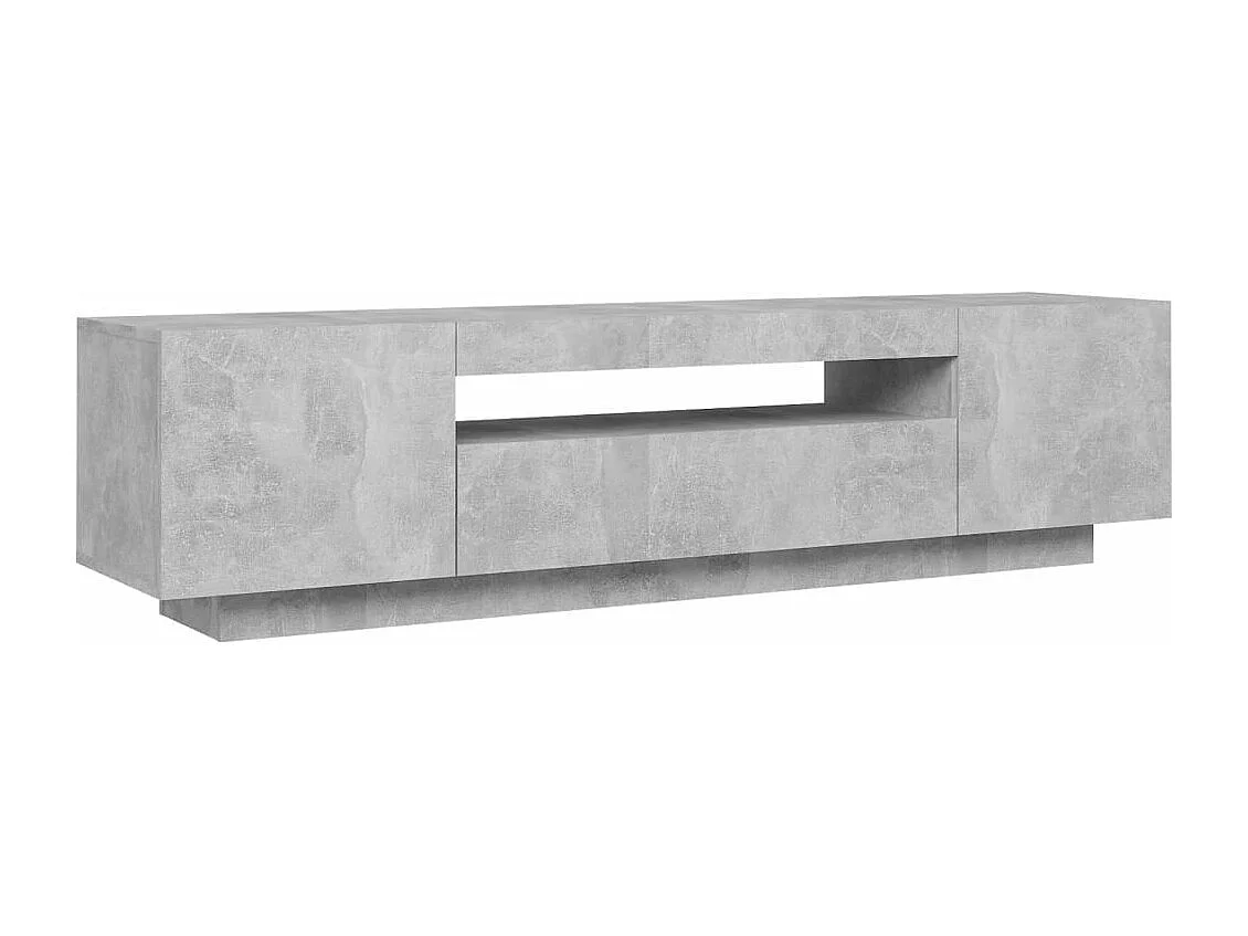 Tv-meubel met LED-verlichting 160x35x40 cm betongrijs