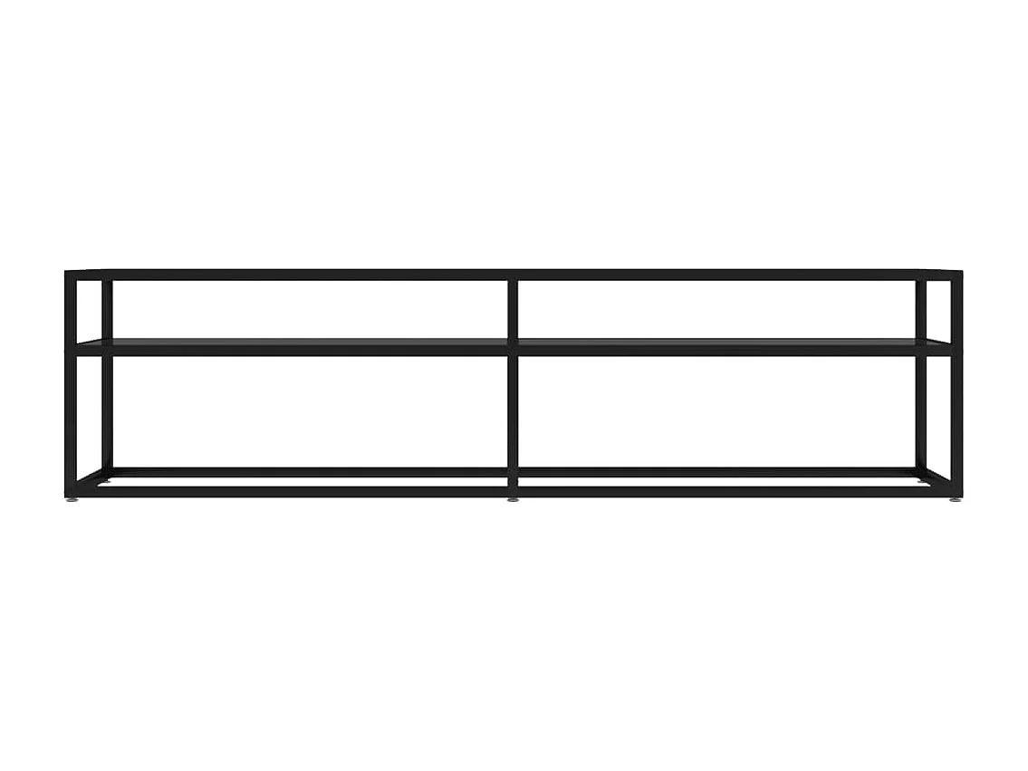 Tv-meubel 160x40x40,5 gehard glas zwart