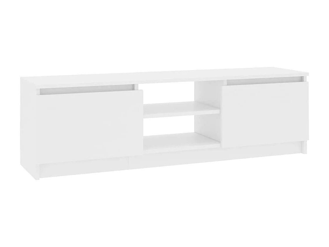 Mueble para TV madera contrachapada blanco 120x30x35,5 cm