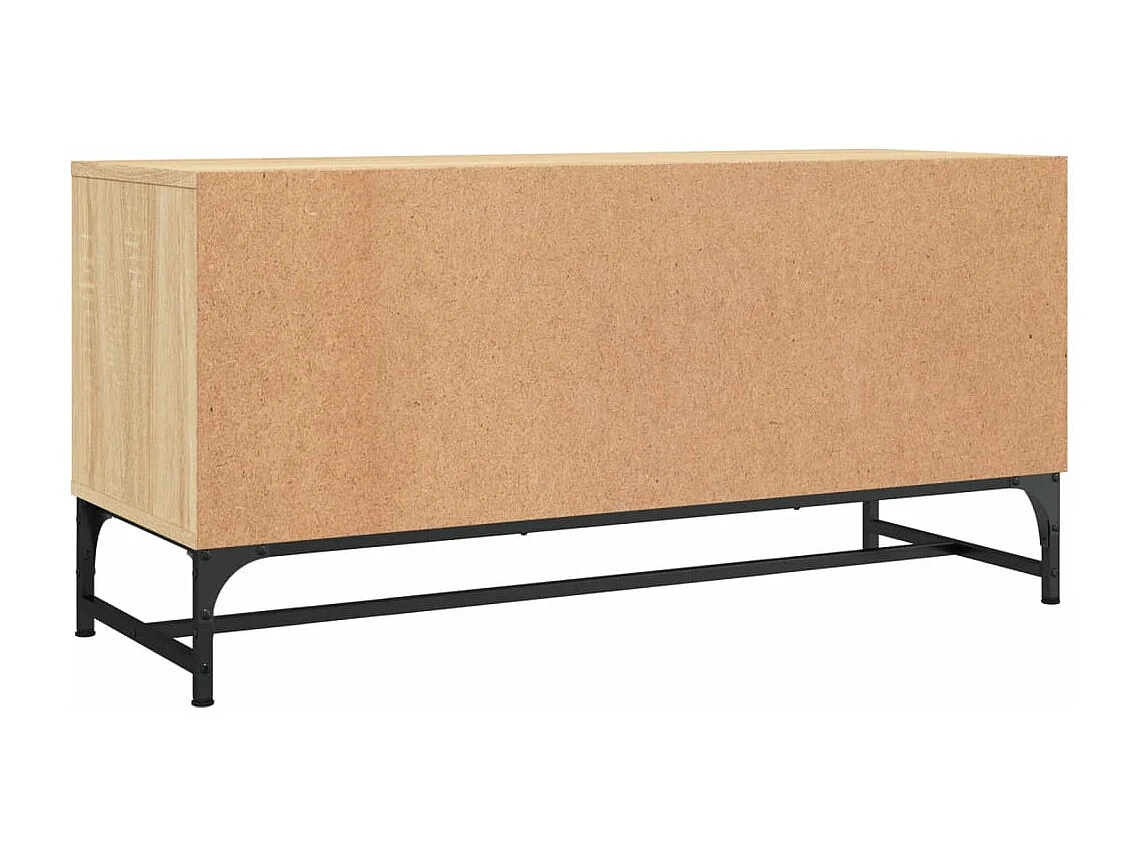 Meuble TV avec portes en verre chêne sonoma 102x37x50 cm