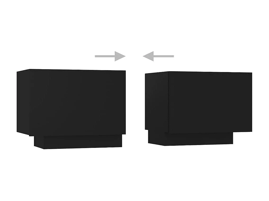 Tv-meubel met LED-verlichting 260x35x40 cm zwart