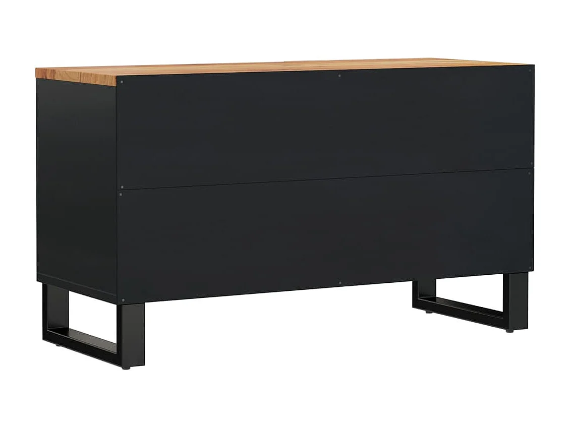Meuble TV 80x33x46 cm bois d'acacia solide et d'ingénierie