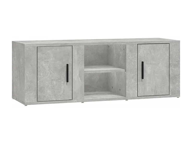 Meuble TV Gris béton 100x31,5x35 cm Bois d'ingénierie