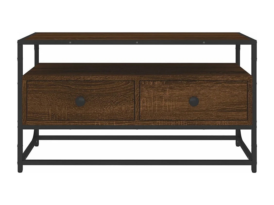 Meuble TV chêne marron 80x35x45 cm bois d'ingénierie
