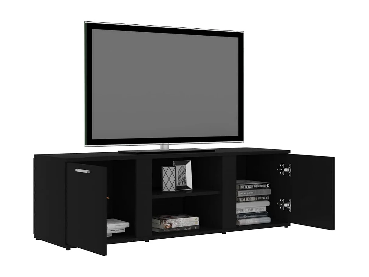 Meuble TV Noir 120x34x37 cm Aggloméré