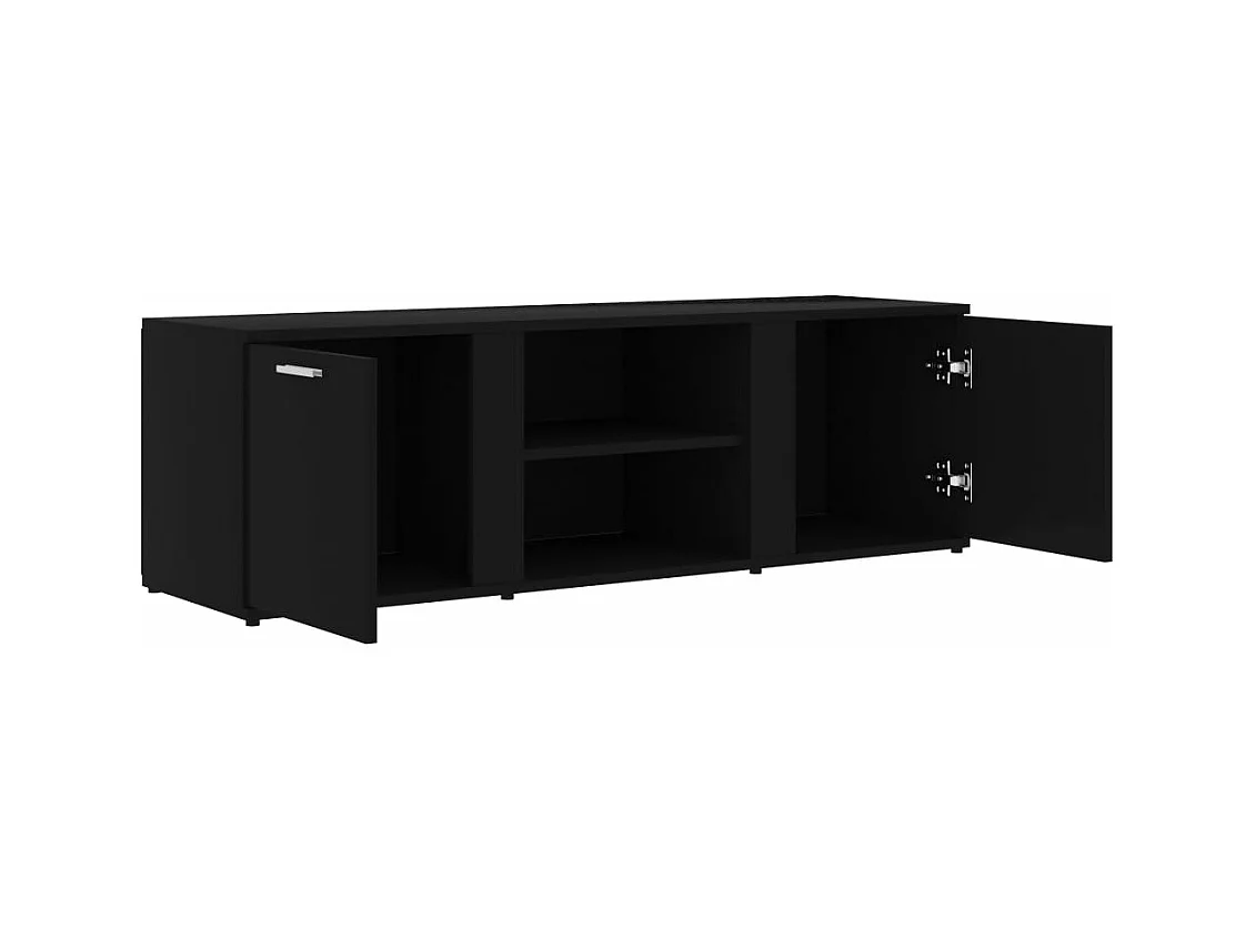 Meuble TV Noir 120x34x37 cm Aggloméré