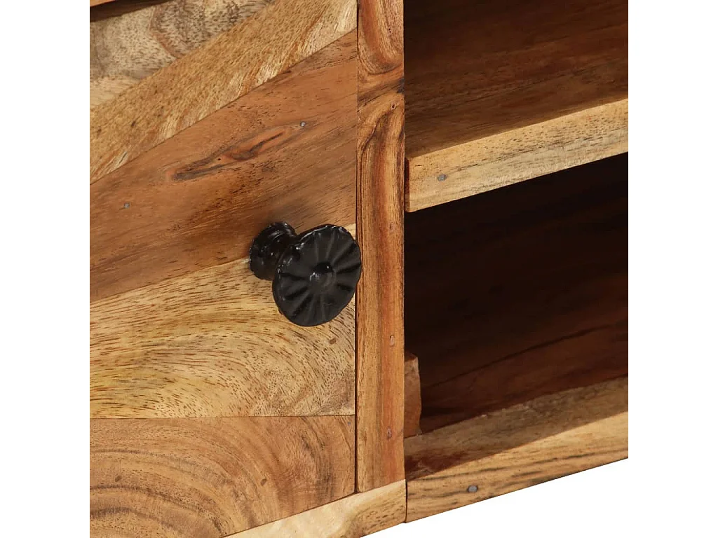 Mueble para TV madera maciza de acacia 145x35x35 cm