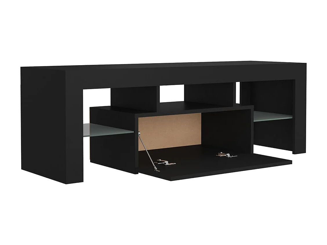 Tv-meubel met LED-verlichting 120x35x40 cm zwart