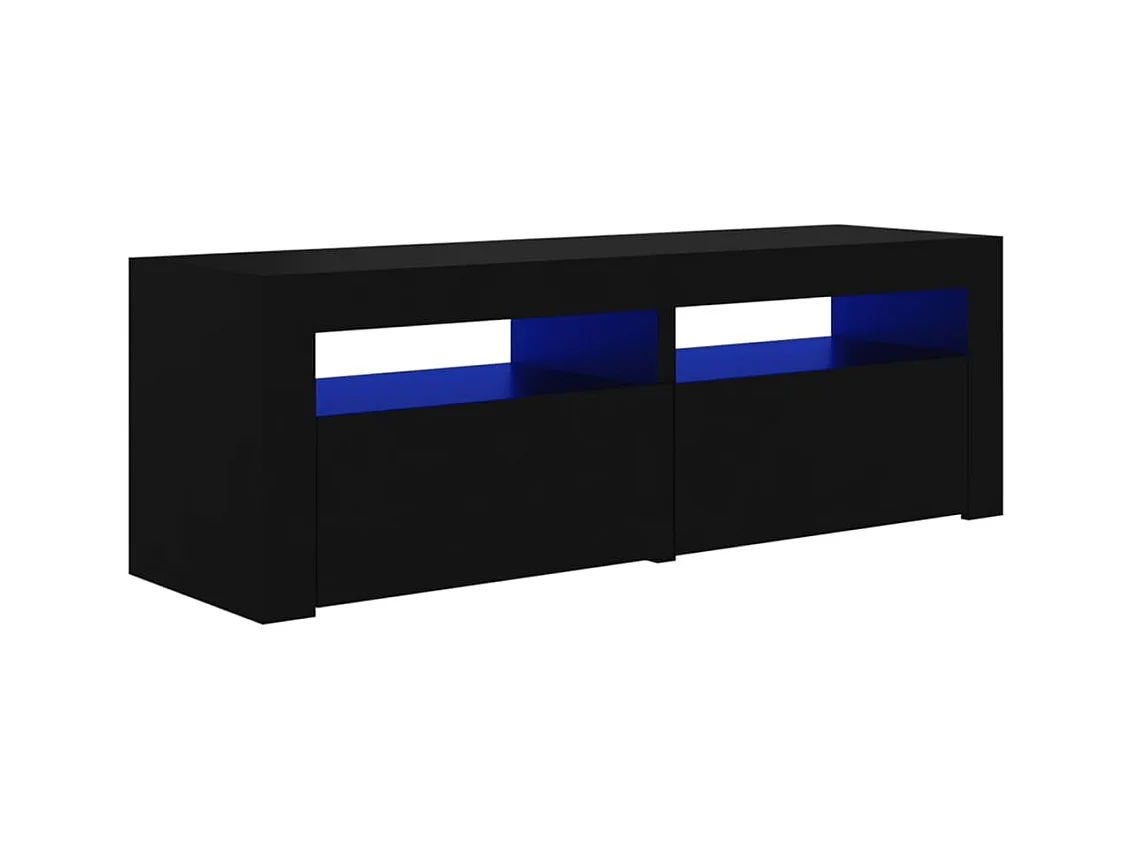 Meuble TV avec lumières LED noir 120x35x40 cm