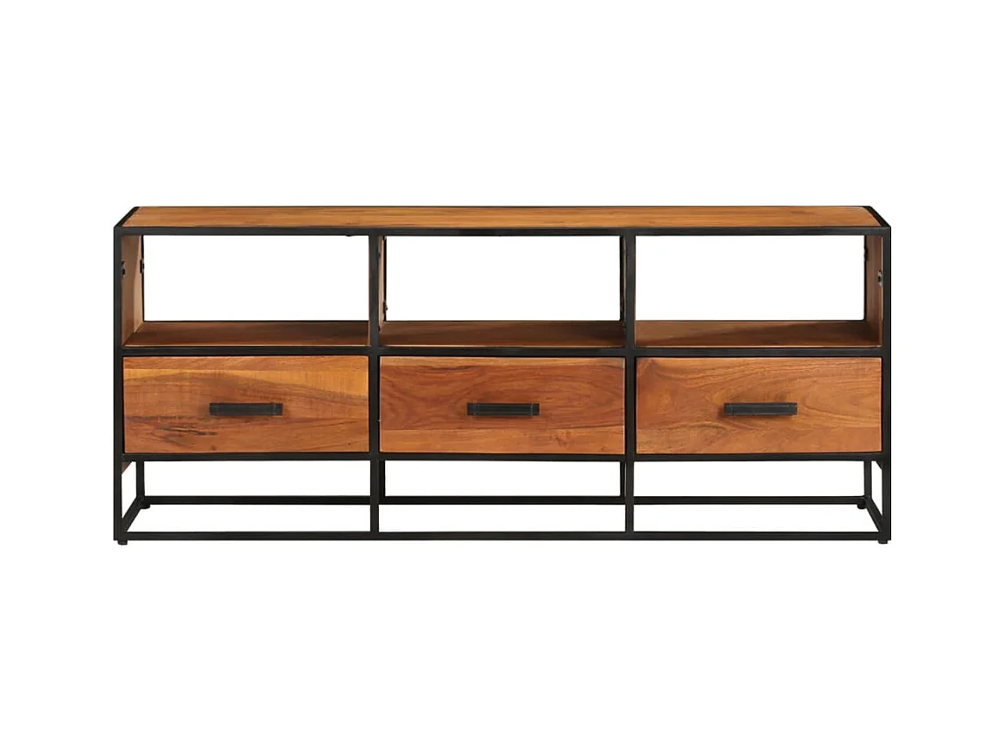 Mueble para la TV madera maciza de acacia 110x30x45 cm
