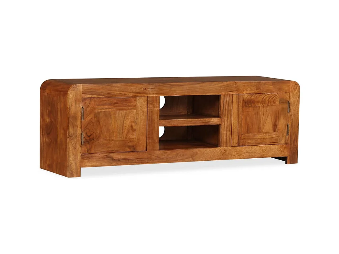 Meuble TV Bois massif avec finition miel 120 x 30 x 40 cm