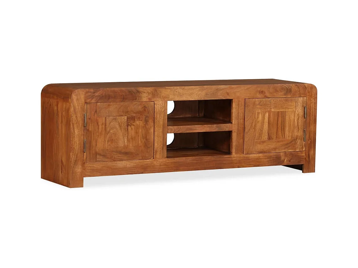 Meuble TV Bois massif avec finition miel 120 x 30 x 40 cm