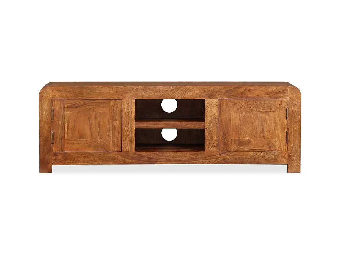 Meuble TV Bois massif avec finition miel 120 x 30 x 40 cm