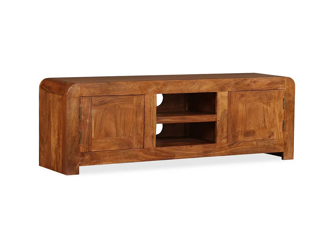 Meuble TV Bois massif avec finition miel 120 x 30 x 40 cm