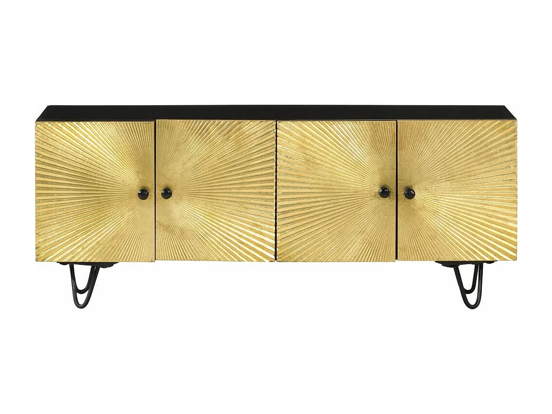 Meuble TV 110x30x45 cm bois massif de manguier