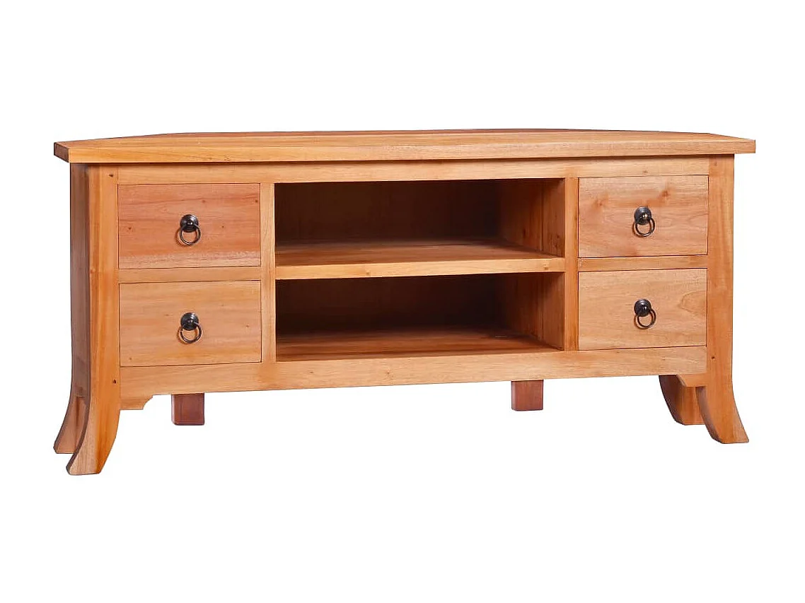 Mueble para TV de madera maciza de caoba 100x40x45 cm