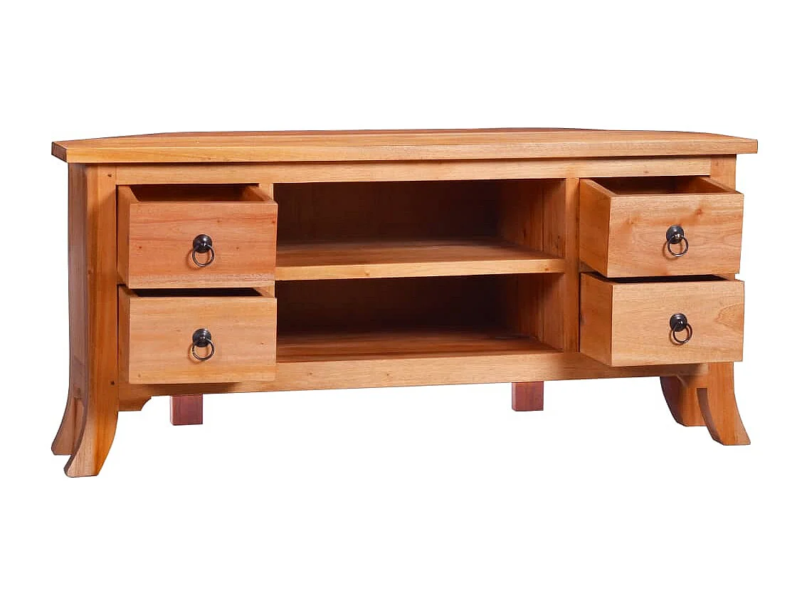 Mueble para TV de madera maciza de caoba 100x40x45 cm