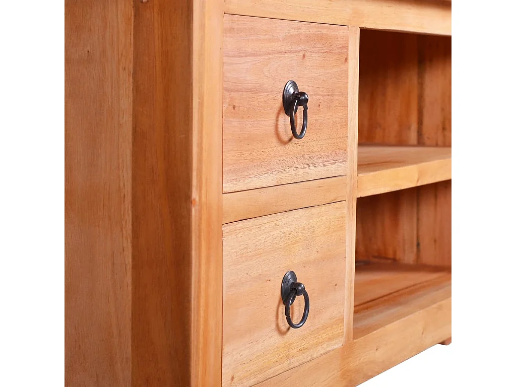 Mueble para TV de madera maciza de caoba 100x40x45 cm