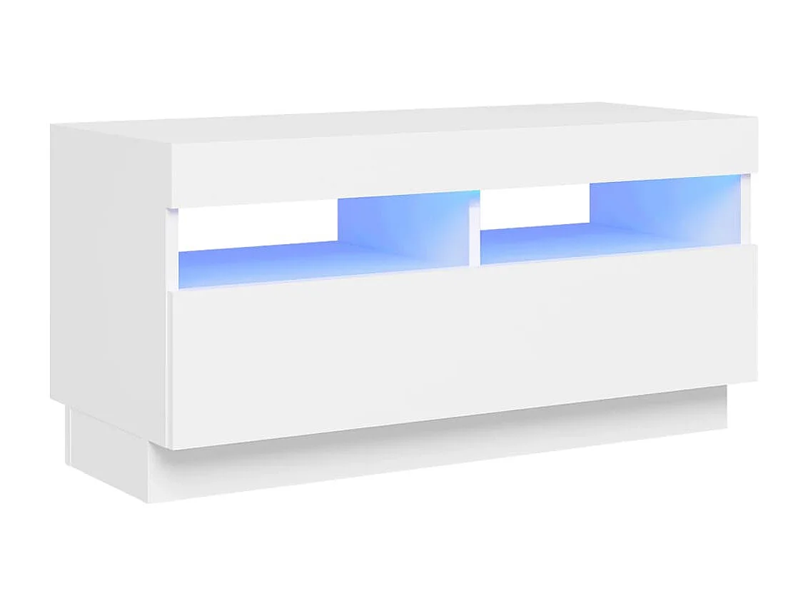 Mueble para TV con luces LED blanco 80x35x40 cm