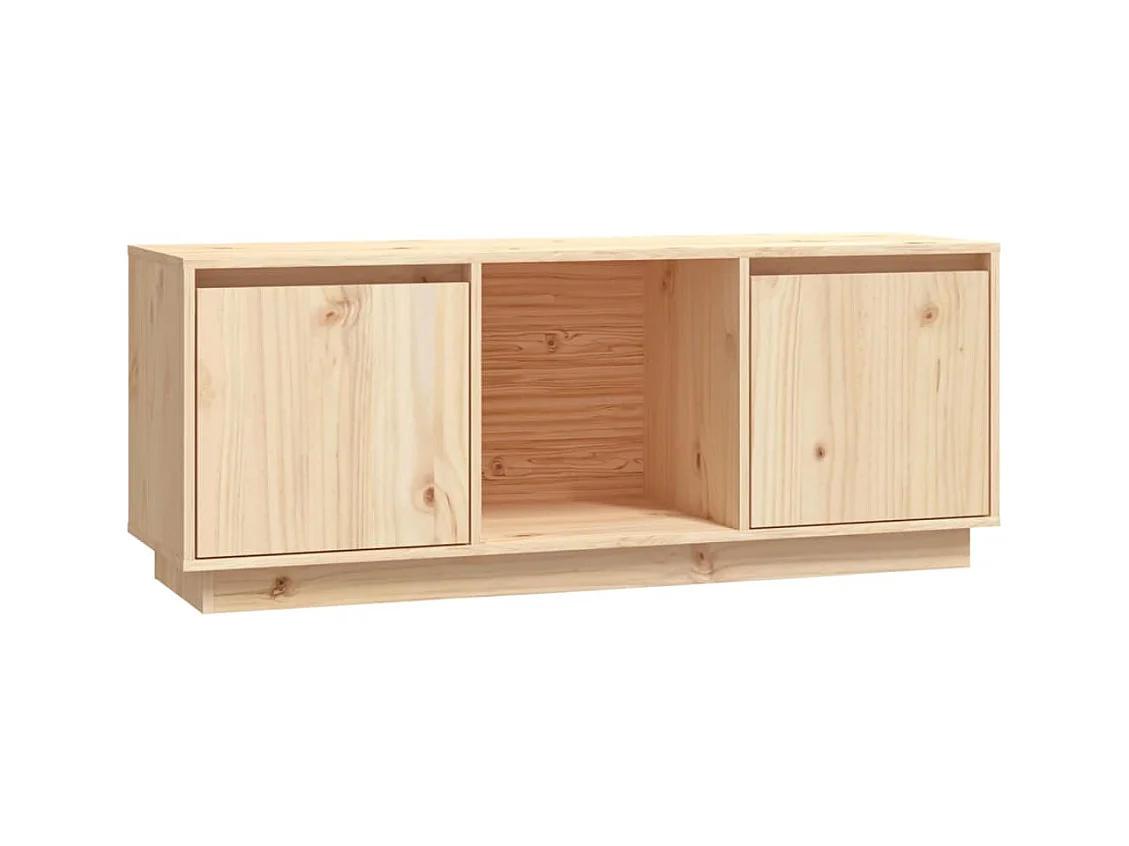 Meuble TV 110,5x35x44 cm Bois de pin massif